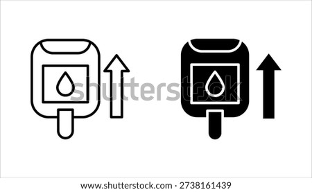 blood sugar icon set. linear style sign for mobile concept and web design vector illutration on white background
