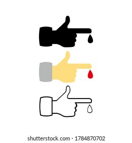 blood sugar icon vector illustration logo template 