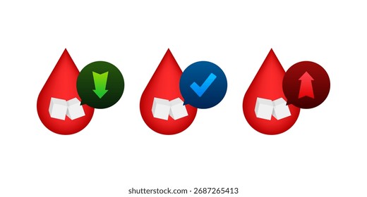 Blood sugar level glucose tracking and diabetes control concept