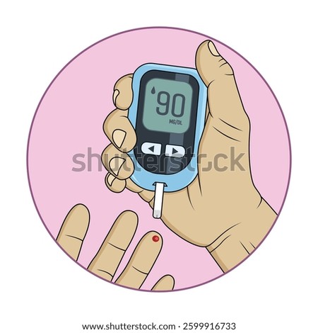 Blood sugar level test vector illustration