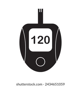 Icono de medidor de azúcar en sangre ilustración vectorial diseño de logotipo