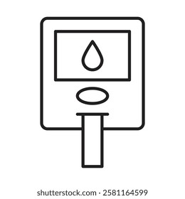 Blood sugar test icon Flat simple outline