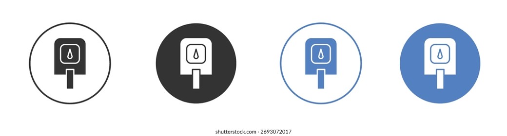 Vector de ícono de prueba de azúcar en sangre. Diseño de ilustración de Plantilla de logotipo