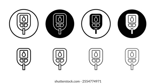 Blood sugar test icon web design in vector