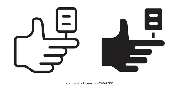 Blood sugar test vector icon set in black.