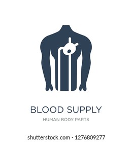 blood supply system icon vector on white background, blood supply system trendy filled icons from Human body parts collection, blood supply system vector illustration