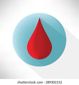 Blood symbol icon,flat design,clean vector