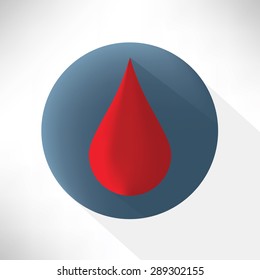 Blood symbol icon,flat design,clean vector