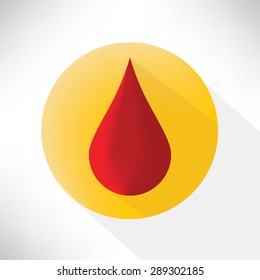 Blood symbol icon,flat design,clean vector