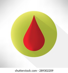 Blood symbol icon,flat design,clean vector
