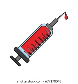 blood syringe vector illustration