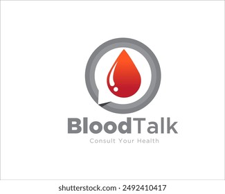 blood talk consult logo designs for medical and health consulting service