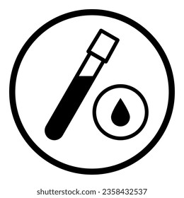 Icono aislado de análisis y análisis de análisis de sangre