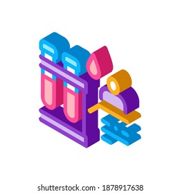 blood test color icon vector. isometric blood test sign. color isolated symbol illustration