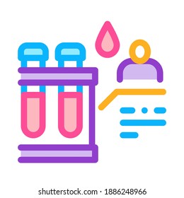 blood test color icon vector. blood test sign. isolated symbol illustration