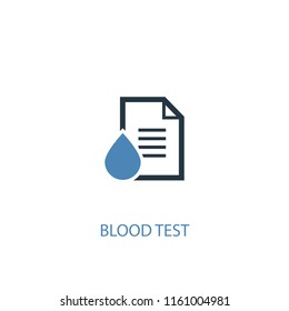 blood test concept 2 colored icon. Simple blue element illustration. blood test concept symbol design from Medical set. Can be used for web and mobile UI/UX