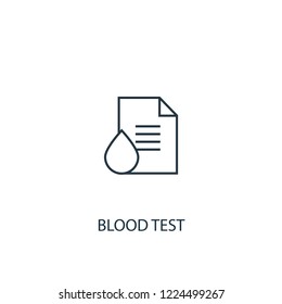 blood test concept line icon. Simple element illustration. blood test concept outline symbol design from Medical set. Can be used for web and mobile UI/UX