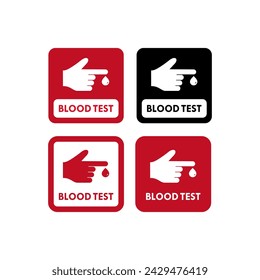 Ilustración de plantilla de logotipo de diseño de prueba de sangre