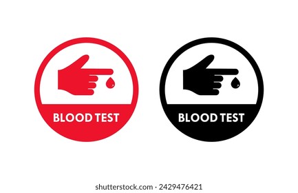 Blood test design logo template illustration