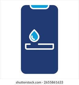 Blood Test Flat Blue Icon Vector Illustration