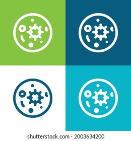 Blood Test Flat four color minimal icon set