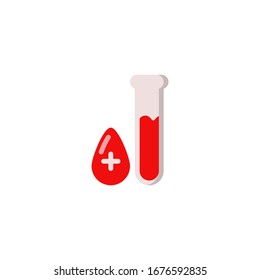 Blood Test Good Healthy Icon, Logo, Vector