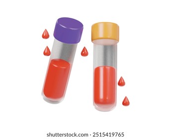Icono de prueba de sangre Ilustración de render 3d