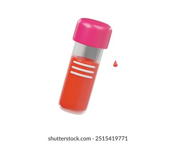 Ilustração de renderização 3d do ícone do exame de sangue