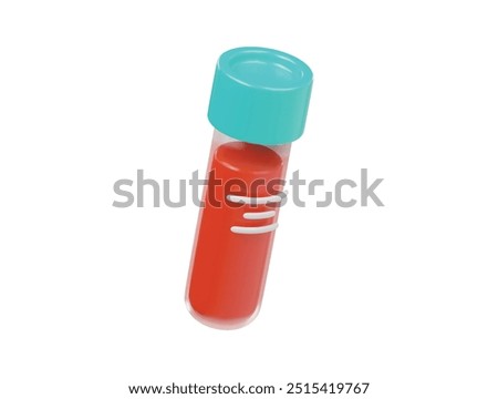 Blood test icon 3d render illustration