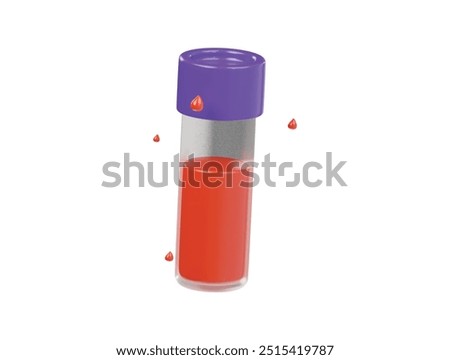 Blood test icon 3d render illustration