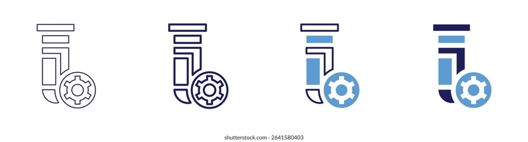 Blood test icon in 4 different styles. Thin Line, Line, Bold Line, Duotone. Duotone style. Editable stroke.