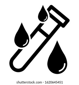 Blood test icon. analysis illustration sign. laboratory symbol.