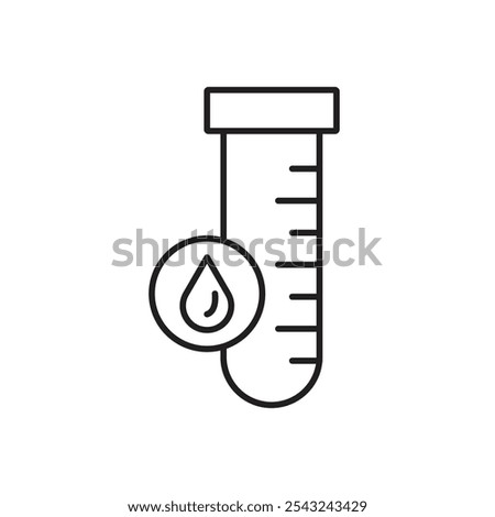 Blood test icon in black outlined and solid.