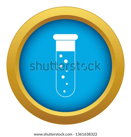Blood test icon blue vector isolated on white background for any design