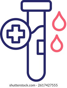 Blood Test Icon Color Vector Illustration