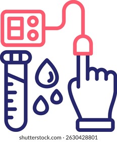 Icono de prueba de sangre Ilustración vectorial de color