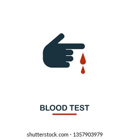 Blood Test icon. Creative design from healthcare icons collection. Two color Blood Test icon for web design, apps, software, print usage.