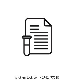 Blood test icon design isolated on white background