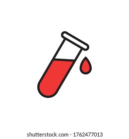 Blood test icon design isolated on white background