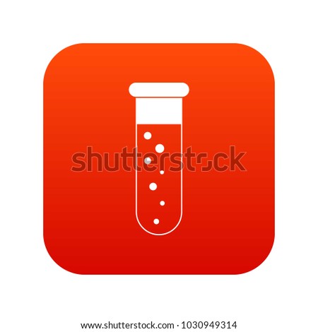 Blood test icon digital red for any design isolated on white vector illustration
