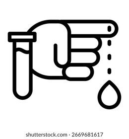 Bluttest-Symbolelement für Design