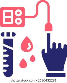 Ilustração do vetor de preenchimento do ícone do exame de sangue