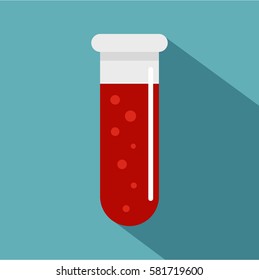Blood test icon. Flat illustration of blood test vector icon for web