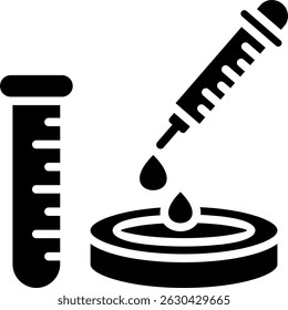 Blood Test Icon Glyph Vector Illustration