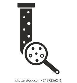 blood test icon, hemoglobin concept, flat vector illustration on white background