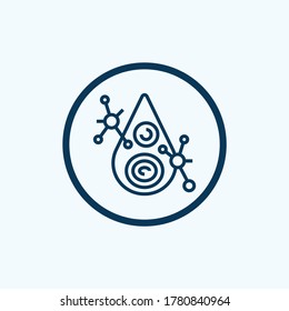 icono del análisis de sangre aislado en el fondo blanco de la colección de covid. icono de análisis de sangre moda y símbolo moderno de análisis de sangre para logotipo, web, aplicación