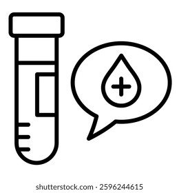 Blood Test icon line vector illustration