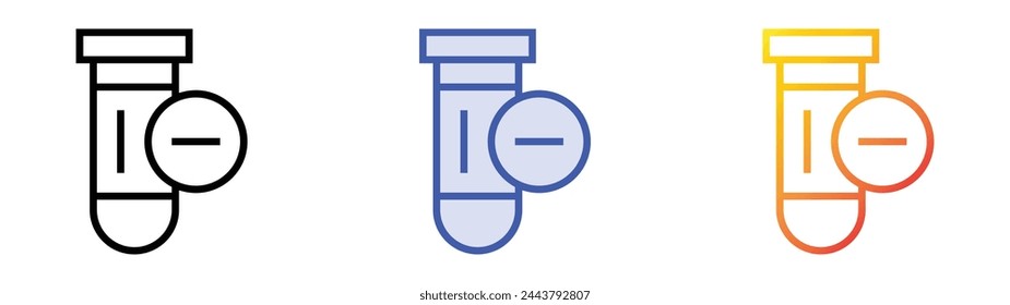 blood test icon. Linear, Blue Fill and Gradient Style Design Isolated On White Background
