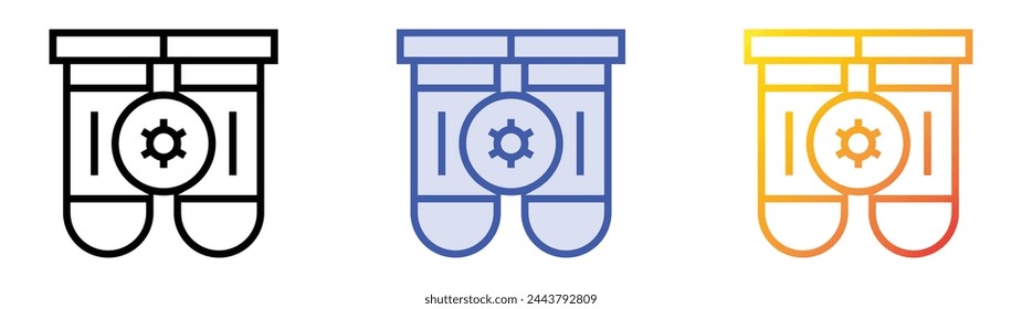 blood test icon. Linear, Blue Fill and Gradient Style Design Isolated On White Background