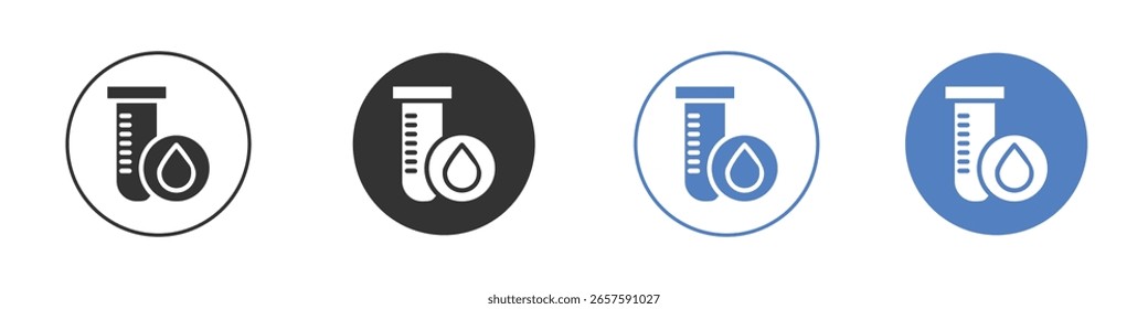 Diseños gráficos del logotipo del icono del examen de sangre